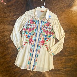 Scully embroidered western top